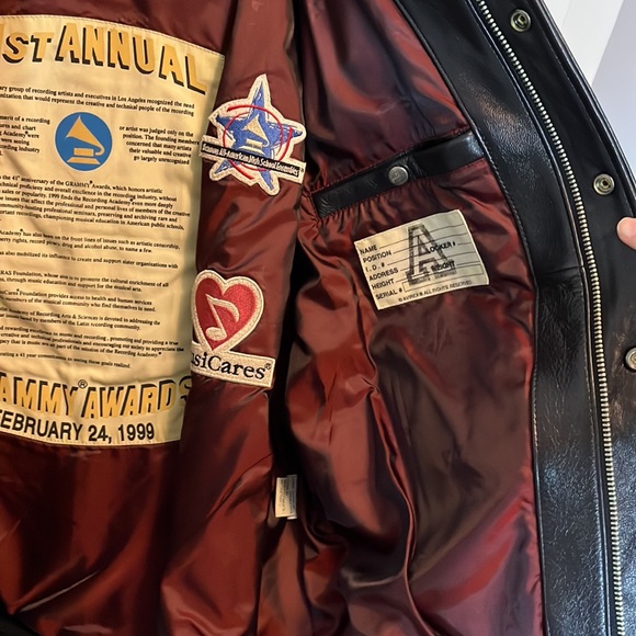 Grammys Vintage Avirex Varsity leather jacket from the 41st Grammy Awards - Picture 16 of 16